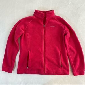Columbia Girls Hot Pink Fleece Full Zip Jacket Size XL